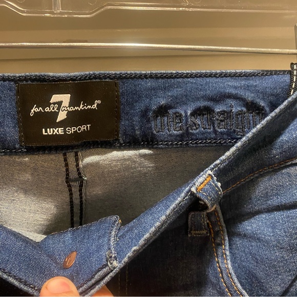 Seven 7 For All Mankind Luxe Sport Straight Jeans 32 NWT - Picture 12 of 14